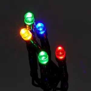 120 Multicolour LED With timer String lights Green cable