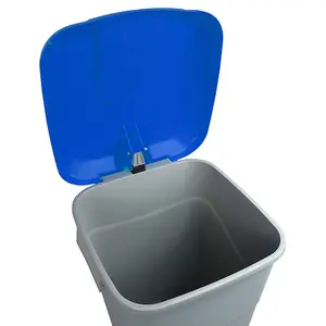 Pedal Operated Recycling Bin - 50 Litre - Blue Lid