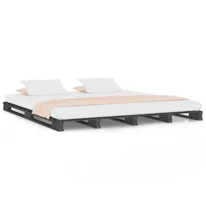 Berkfield Pallet Bed Grey 120x200 cm Solid Wood Pine