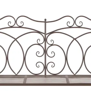 vidaXL Garden Bench 104 cm Iron Antique Brown