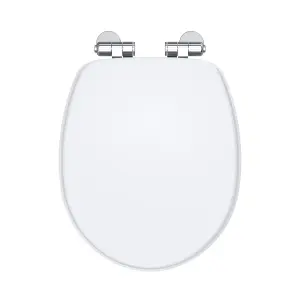 Traditional Soft Close, Top Fix Wooden Toilet Seat (Suitable for Legacy Balterley Toilets) - Gloss White