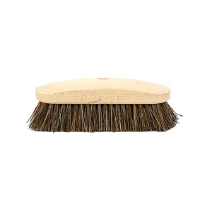 Hillbrush Stiff Deck Scrub Head Beige/Brown (One Size)