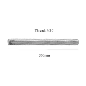 10 x Fully Threaded Steel Studding Bar Metric M10 x 300mm Screwed Rods,