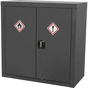 Secure CoSHH Substance Cabinet with Two Doors and 2-Point Lock - 900mm x 460mm x 900mm