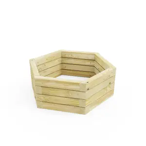 OutdoorGardens Stackable Wooden Hex Planter - 800mm