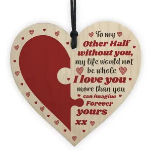 I Love You Keepsake Gifts Husband Wife Valentines Day Gift For Him Her Other Half