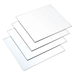 4pcs Square Acrylic Adhesive Frameless Wall Mirror 30cm