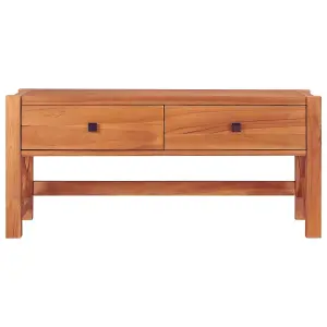 Berkfield Desk with 2 Drawers 100x40x45 cm Recycled Teak Wood