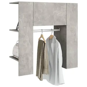 Berkfield Hallway Cabinet Concrete Grey 97.5x37x99 cm Engineered Wood