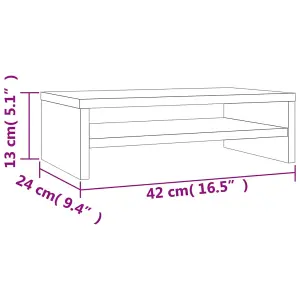 vidaXL Monitor Stand Sonoma Oak 42x24x13 cm Engineered Wood