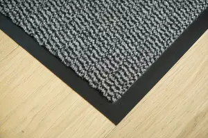 Heavy Duty Non Slip Barrier Mat - Silver Grey 120 x 180 cm