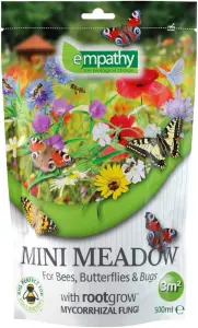 Wild Meadow Seed Mix Rootgrow Mycorrhizal Fungi For Butterflies & Bees 500ml