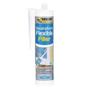 Everbuild Flexible Decorators Filler, White, 290 ml   FLEX (Pack of 12)