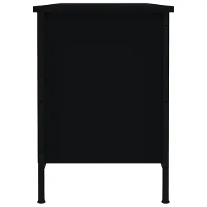 Shoe Cabinet Black 100x35x50 cm Engineered Wood