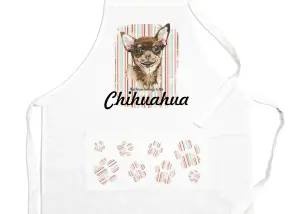 Purely Home Chihuahua Apron - Novelty Kitchen Gift for Dog Lovers