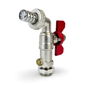 Warmer System 1/2 inch Butterfly Handle Garden Tap with Check Valve and Wallplate Elbow Fixture