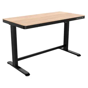 Dellonda Oak Electric Adjustable Standing Desk with USB & Drawer, 1200 x 600mm