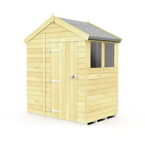 DIY Sheds 6x4 Apex Shed - Single Door With Windows