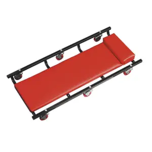 Sealey 36" Deluxe American-Style Creeper with Steel Frame & 6 Wheels - Red SCR75