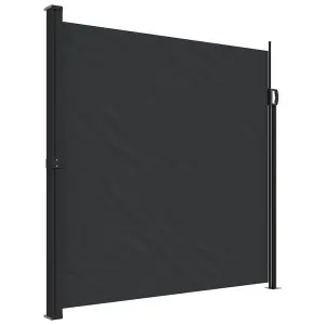 Berkfield Retractable Side Awning Black 200x600 cm