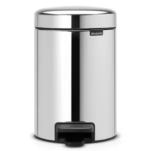 Brabantia NewIcon 3 Litre Soft Closing Pedal Bin Brilliant Steel