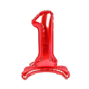 Realmax Standing Number 1 Foil Balloon Red (One Size)