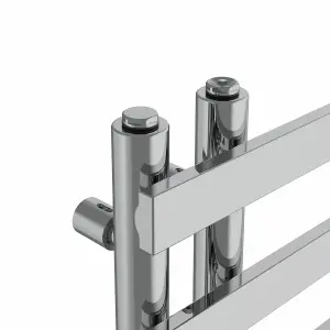 Rinse 1600 x 600mm Square Chrome Designer Heated Towel Rail Bathroom Ladder Radiator Warmer - Central Heating Towel Radiator