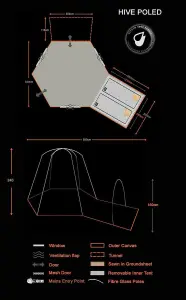 OLPRO Hive Poled Campervan Awning Fibreglass Poles