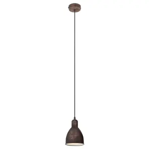 Hanging Ceiling Pendant Light Antique Copper Shade 1 x 40W E27 Bulb Feature