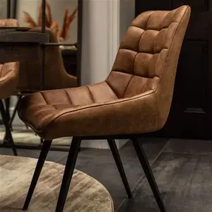 Moretti Tan Faux Leather Dining Chair