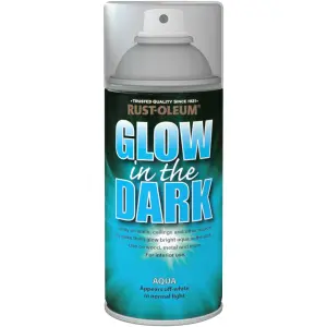 Rust-Oleum Glow in the dark Aqua Matt Multi-surface Spray paint, 150ml