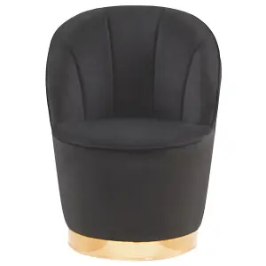 Beliani Glam Armchair ALBY Velvet Black