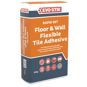 Evo-Stik Flexible Grey Wall & floor tile Adhesive, 20kg