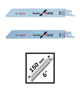 BOSCH 6-Piece Reciprocating Saw Blade Set (For Wood and Metal) (To Fit: Bosch AdvancedRecip 18 & PSA 700 E Reciprocating Saws)