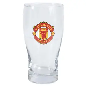 Manchester United FC Tulip Pint Gl Red/Yellow (One Size)