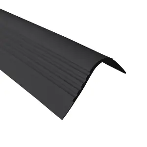 Stair anti slip nosing rubber angle step edge PVC RDT 90cm black