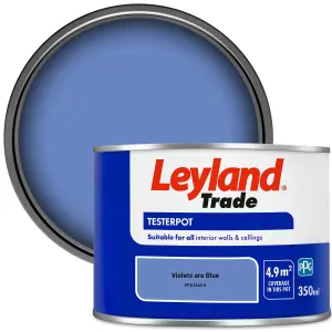 Leyland Trade Vinyl Matt Walls & Ceilings Emulsion Paint Violets are Blue (PPG1246-6) 350ml Tester