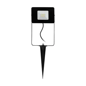 IP65 Outdoor Ground Spike Light Black Aluminium 10W Built in LED Spotlight