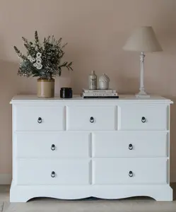 Romance True White 3 Over 4 Chest of Drawers