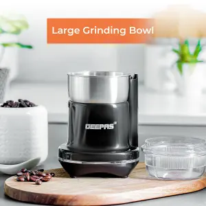 Geepas 200W Coffee Grinder Electric Coffee Grinder for Coffee Beans Spices & Nuts