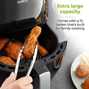 Tower Vortx T17072 Vizion 7L Digital Air Fryer Black Digital