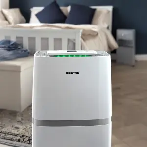 GEEPAS 20L Dehumidifier Continuous Drainage Portable Electric De-Humidifier