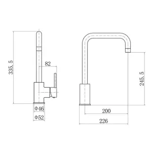 Luxury Brushed Copper Mono Mixer Kitchen Tap with Single Lever & Swivel Spout - Solid Brass