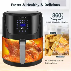 7 L Family Digital Touchscreen Air Fryer Silver/Black