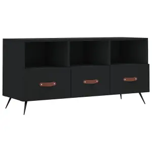 Berkfield TV Cabinet Black 102x36x50 cm Engineered Wood