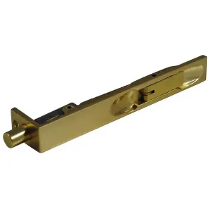 Dart Traditional Flush Bolt (8 Inch) - Polished Brass