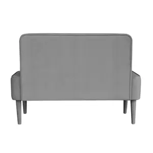 Pastel Upholstered Bench Grey