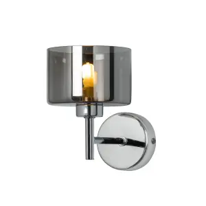 Inlight Caper Satin Bronze Brass effect Wired LED Wall light