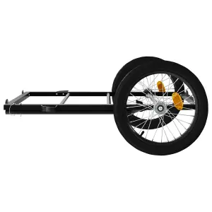 vidaXL Bike Trailer Black 135x68x37 cm Iron