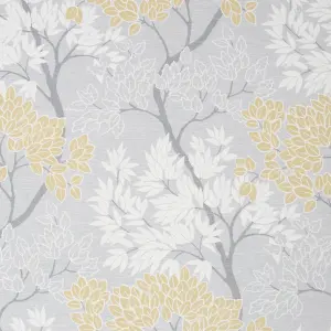 Fresco Lykke Grey & ochre Tree Smooth Wallpaper Sample